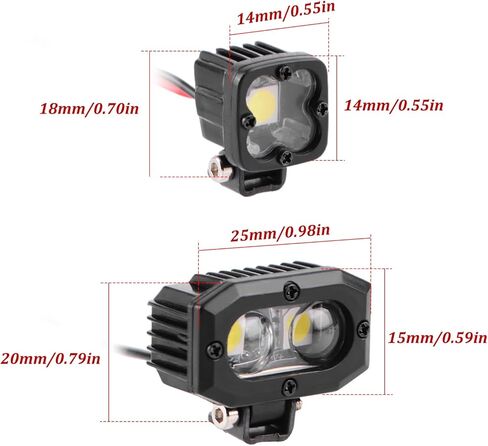 مجموعات المصابيح الأمامية LED 1/10 RC، مصابيح شريط السقف أضواء كاشفة مزدوجة مع ملحقات تثبيت قابلة للتعديل لأجزاء ترقية 1/10 RC Crawler TRX4، TRX6، SCX10، GEN7، GEN8 in Kuwait