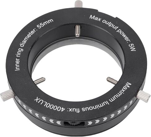 GOWENIC Microscope LED Ring Light, 80 LED Brightness Adjustable Microscope Auxiliary Light Source for Stereo Microscopes, Plug and Play in Saudi Arabia