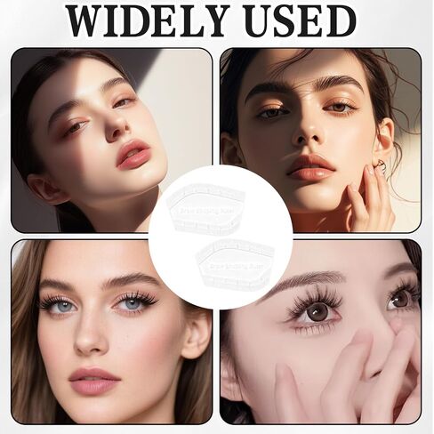 قطعتان من مسطرة الحواجب وأداة رسم الخرائط، مسطرة تشكيل القوس مع مقياس قياس لتصميم الحواجب الدقيقة، إعادة استخدام مجموعة تشكيل الحواجب المتماثلة للنساء in Saudi Arabia