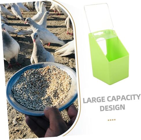موزع تغذية قفص الطيور من Garneck 4 قطعة وحدة تغذية الحمام وعاء معلق مستلزمات قفص تغذية السمان مستلزمات الحمام in Kuwait