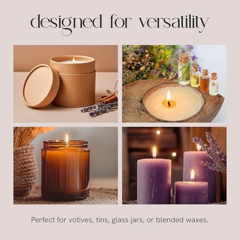 CD-5 Candle Making Wicks, Ideal for Vegetable-Based Waxes, Flat Braided, Coreless Wicks for Candle Making & Consistent Flame, 6" Length, Pack of 100 in Saudi Arabia