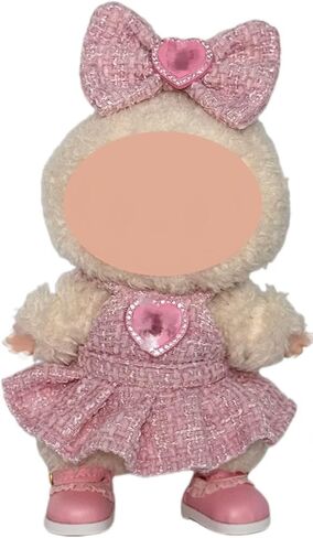 مجموعة ملابس Sweet Bow للدمى مقاس 17 سم (6.7 بوصة) (بدون دمية) - الفساتين والأحذية وإكسسوارات القوس (أحمر) in Kuwait