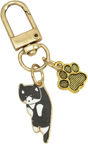 Cat Keychain Charm - Cute Kitten Keychain,Lovely Kitty Keyring, Funny Cartoon Kitten Aesthetic Keyring, Creative Jewelry Bag in Saudi Arabia