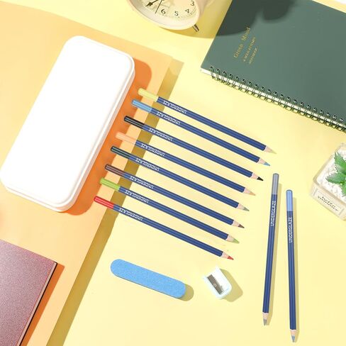 gisgfim 10Pcs Underglaze Pencils Water-Based Underglaze Pencil Set Under Glaze Ceramic Pencils Ceramic Colored Pencil Include Pen Case, Eraser and Sharpener Pottery Decorating Tools for Art Creation in Saudi Arabia