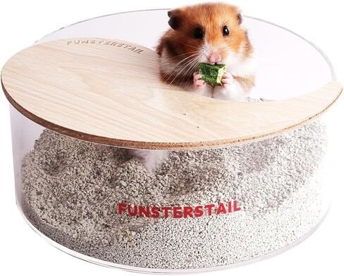 Hamster Sand Bath Container for Small Pets (Round) in Saudi Arabia