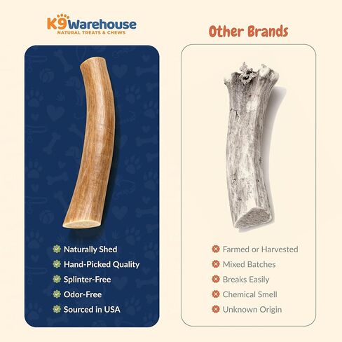 K9warehouse قرون الأيائل المختلطة للكلاب الكبيرة - 7 عبوات، 1.5 رطل - مضغ قرن الوعل الغزلان الطبيعي طويل الأمد في الولايات المتحدة الأمريكية - قرون الكلاب الآمنة والمتينة للمضغ العدواني - قرن الوعل الأيائل للكلاب المتوسطة والكبيرة in Kuwait