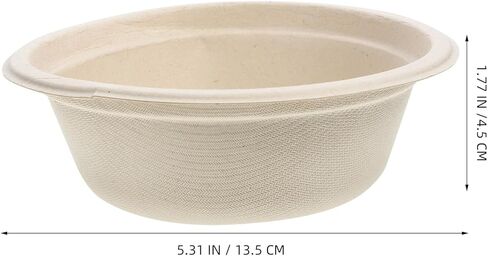 HOMSFOU Disposable Biodegradable Pet Bowl 350ml, Paper Cat and Dog Food and Water Feeder, Portable Indoor Pet Feeding Dish for Cats and Small Dogs in Saudi Arabia