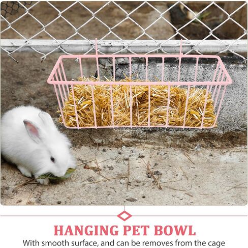 Totority Hanging Pet Bowl Plastic Small Dog and Cat Feeder Bowl Travel Puppy Food Container Pink Plastic Pet Feeding Dish for Small Dogs and Cats in Saudi Arabia
