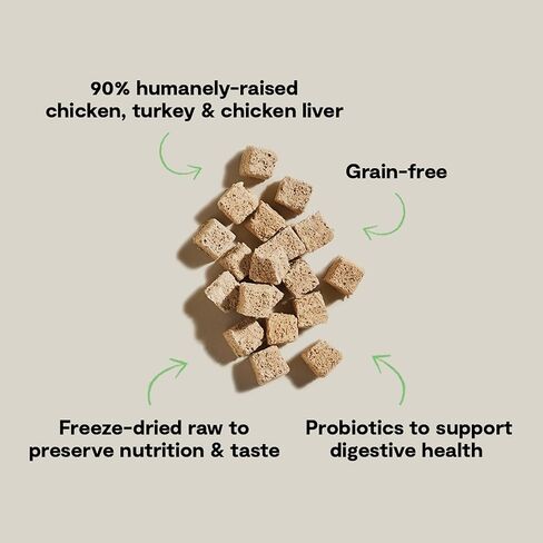 Open Farm, Kitty Cubes, Freeze Dried Raw Cat Treats, Grain-Free, High-Protein Cat Treat with Probiotics, Omega Fatty Acids & Superfoods, Chicken & Turkey Recipe, 1.5oz Bag in Saudi Arabia