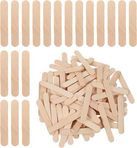 100Pcs Mini Craft Stick, Natural Wood Craft Sticks for Arts and Crafts, Homeschool Activities, Classroom Supplies (2.56 * 0.39 inch) in Saudi Arabia