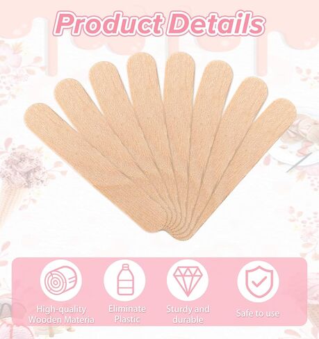 100Pcs Mini Craft Stick, Natural Wood Craft Sticks for Arts and Crafts, Homeschool Activities, Classroom Supplies (2.56 * 0.39 inch) in Saudi Arabia