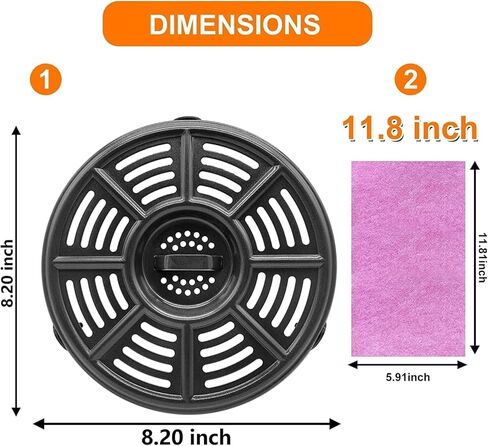 6.5QT Air Fryer Crisping Plate for Ninja FD302/FD305/OS300/OS301/OP302 Foodi Pressure Cooker Air Fryers, Upgraded Grill Pan Grate Crisper Tray Grid Shelf for Ninja Air Fryer, Dishwasher Safe in Saudi Arabia