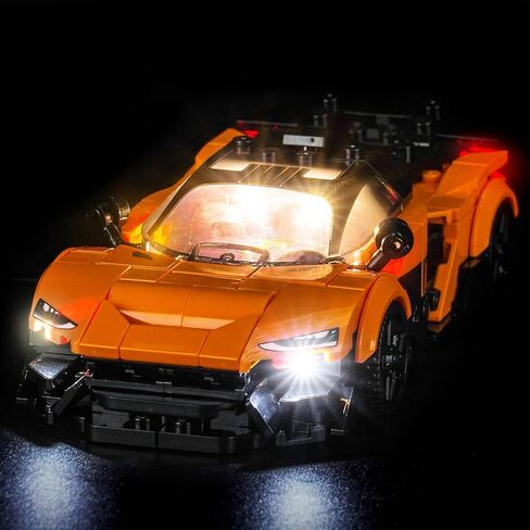 مصباح LED BrickBling متوافق مع آلة الزمن Lego Speed ​​Champions من العودة إلى المستقبل 77256 - لا يأتي مع السيارة (77256) in Kuwait