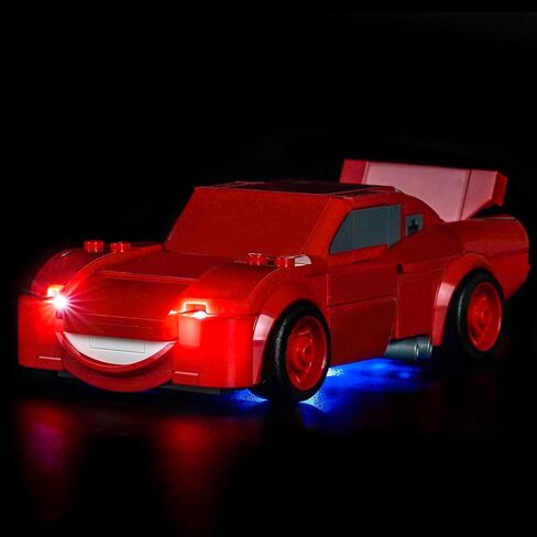 مصباح LED BrickBling متوافق مع آلة الزمن Lego Speed ​​Champions من العودة إلى المستقبل 77256 - لا يأتي مع السيارة (77256) in Kuwait