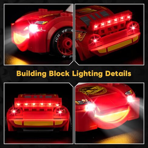 Kyglaring Light Kit Compatible with Lego Speed Champions Lightning McQueen 77255 Building Blocks, Classic Version (Lights Only, Model Set Not Included) in Saudi Arabia