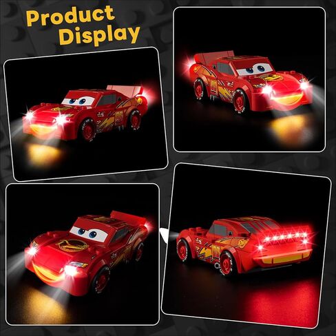 Kyglaring Light Kit Compatible with Lego Speed Champions Lightning McQueen 77255 Building Blocks, Classic Version (Lights Only, Model Set Not Included) in Saudi Arabia