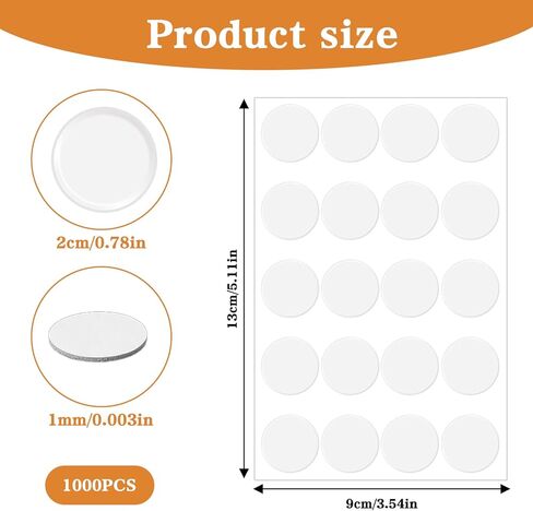 Xthrotsenk 1000 Pieces Candle Wick Stickers for Candle Making Tabs Double Sided Heat Resistance Stickers Candles Dots Wicks Tabs for Candles Making in Saudi Arabia