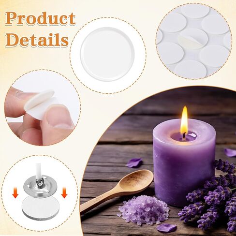 Xthrotsenk 1000 Pieces Candle Wick Stickers for Candle Making Tabs Double Sided Heat Resistance Stickers Candles Dots Wicks Tabs for Candles Making in Saudi Arabia