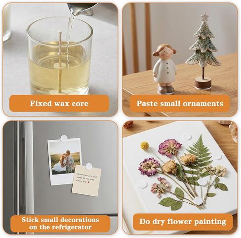 Xthrotsenk 1000 Pieces Candle Wick Stickers for Candle Making Tabs Double Sided Heat Resistance Stickers Candles Dots Wicks Tabs for Candles Making in Saudi Arabia