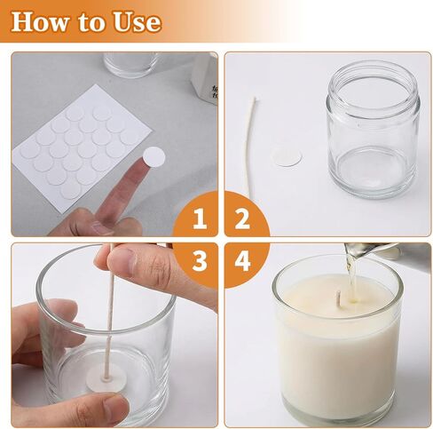 Xthrotsenk 1000 Pieces Candle Wick Stickers for Candle Making Tabs Double Sided Heat Resistance Stickers Candles Dots Wicks Tabs for Candles Making in Saudi Arabia