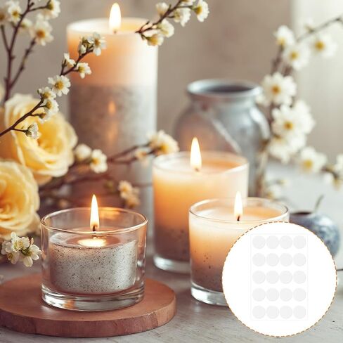 Xthrotsenk 1000 Pieces Candle Wick Stickers for Candle Making Tabs Double Sided Heat Resistance Stickers Candles Dots Wicks Tabs for Candles Making in Saudi Arabia