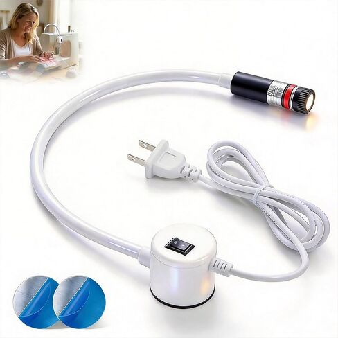Magnetic Positioning Quilting Light, Sewing Machine Laser Guide, Red Laser Light for Sewing Machine with Crosshair and Magnetic Attachment, Hands-Free Precision Sewing Laser Light Seam Guide (Plug) in Saudi Arabia