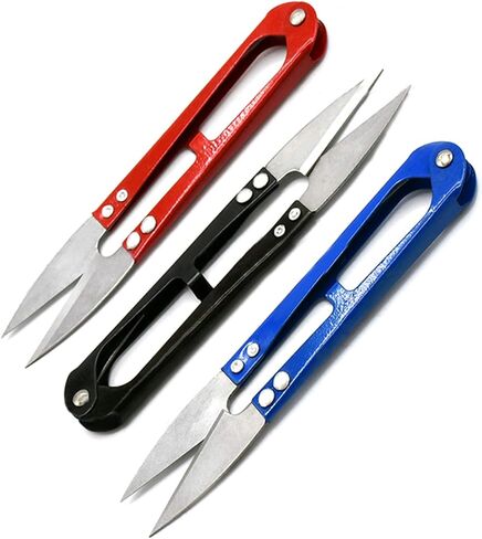 Embroidery Sewing Tool Craft Scissors Snips Beading Thread Cutter Nippers 3pc set (Red, Blue, Black) in Saudi Arabia