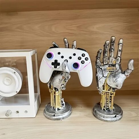Cyberpunk Decor Controller and Headphone Stand, Robot Mechanical Arm Design, Desktop Holder for Gaming Accessories in Saudi Arabia
