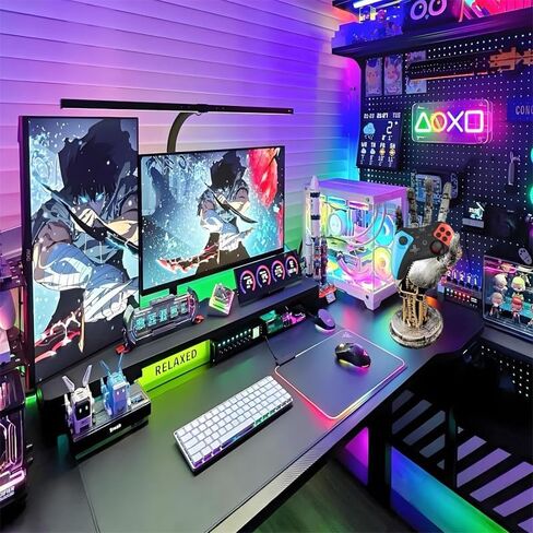 Cyberpunk Decor Controller and Headphone Stand, Robot Mechanical Arm Design, Desktop Holder for Gaming Accessories in Saudi Arabia