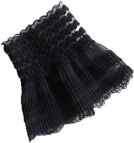 1Pair Fake Sleeve Universal Ruffles Elbow Sleeve Gloves Sweater Decorative Arm Cover Lace Cuffs for Crafts & Sewing in Saudi Arabia