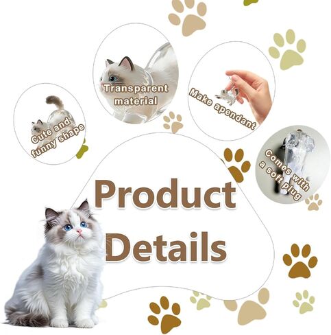 Pet Hair Keychain Cat Fur Keepsake Holder Cat Keychain Memorial Pendant Keyring Gift Pet Hair locket for Pet Lovers (Ragdoll) in Saudi Arabia