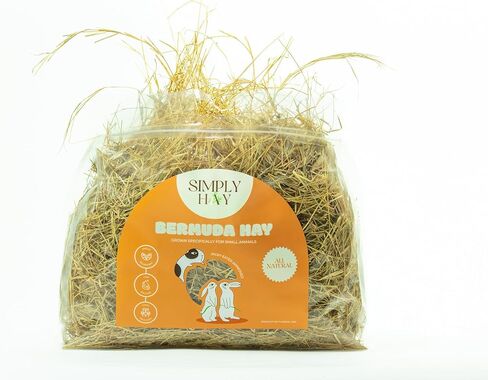 Bermuda Hay – High-Fiber, Low-Calcium Coastal Grass for Rabbits, Guinea Pigs & Small Pets – All-Natural, Hand-Packed, Timothy-Allergy Friendly (24 oz) in Saudi Arabia