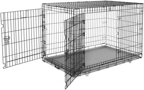 قفص كلاب EveryYay من Petco ببابين مقاس XX-Large 49.1 بوصة طول × 30.5 بوصة عرض × 32.6 بوصة ارتفاع، أسود: بدون مقابض in Kuwait