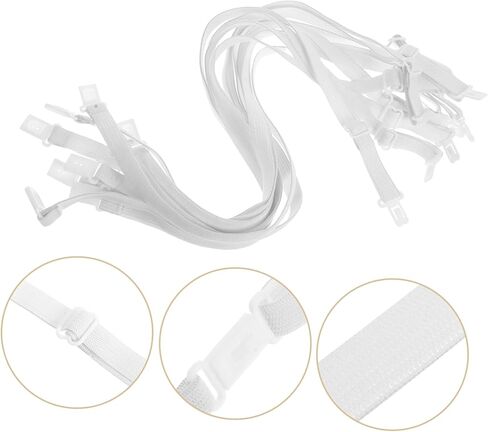 ARTIBETTER 10pcs Men Tie Extension Belt Elastic Bow Tie Straps Adjustable Elastic Band for Wide Belts Casual Business in Saudi Arabia