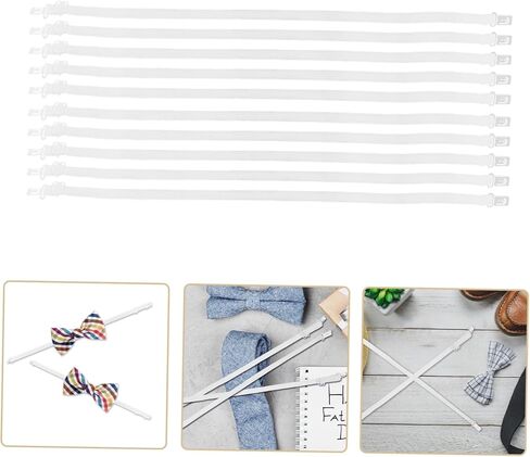 ARTIBETTER 10pcs Men Tie Extension Belt Elastic Bow Tie Straps Adjustable Elastic Band for Wide Belts Casual Business in Saudi Arabia