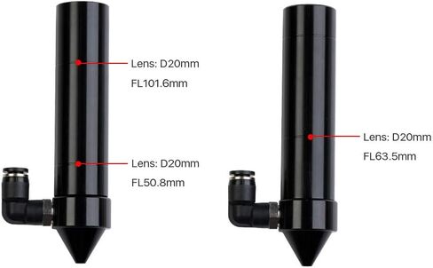 Cloudray C Series Head Fit to focus Lens D18 FL38.1& Dia.20mm FL.50.8/63.5/101.6 mm & Mirror Dia 25mm Replacement Part for CO2 Laser Engraver in Saudi Arabia
