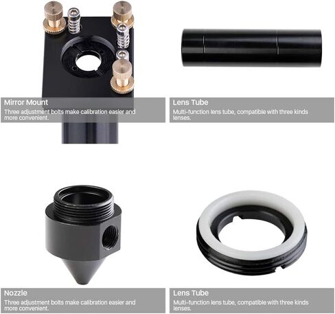 Cloudray C Series Head Fit to focus Lens D18 FL38.1& Dia.20mm FL.50.8/63.5/101.6 mm & Mirror Dia 25mm Replacement Part for CO2 Laser Engraver in Saudi Arabia