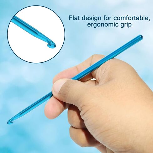 14 Pcs Bulk Crochet Hooks, 5mm Crochet Hook US Size H (Size 8) Aluminum Knitting Needles, Crochet Hooks for Beginners for Yarn Craft, DIY Yarn Crafts Beginners (Blue) in Saudi Arabia
