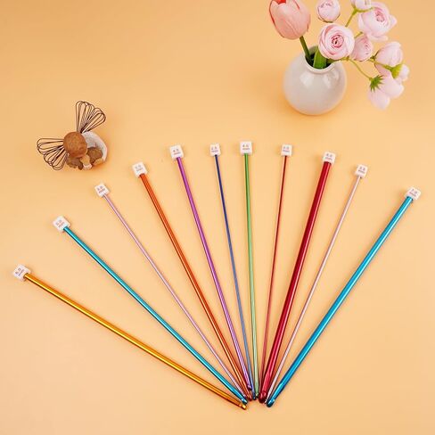 11 Piece Tunisian Crochet Hook Set 2mm to 8mm Multicolor Afghan Needles Complete Knitting Supplies for Beginners in Saudi Arabia
