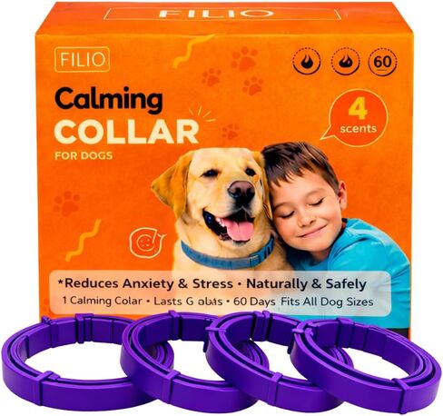 Calming Collar for Dogs, Dog Calming Collar, Pheromones for Dogs, Separation Anxiety Relief for Dogs, Anti Anxiety for Dogs, Pet Anxiety Relief, Dog Calming Pheromones (Gray) in Saudi Arabia