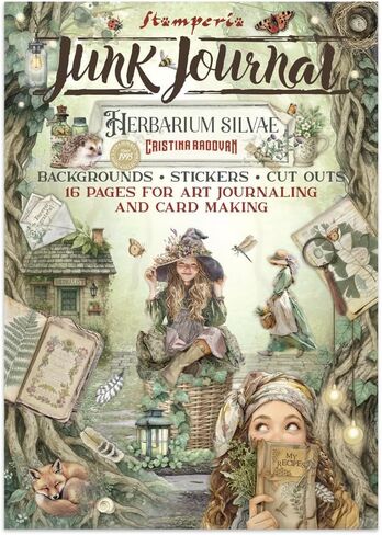 Stamperia - Junk Journal Stickers, Cut-Outs, and Backgrounds for Scrapbooks, Albums, Card Making, Bullet Journalling and More, Perfect for Hobbies, Crafts, and Gifting (Herbarium Silvae) in Saudi Arabia