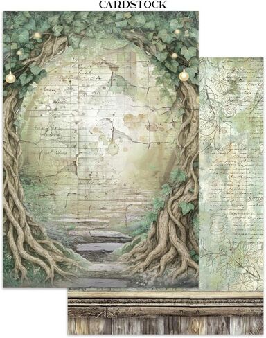 Stamperia - Junk Journal Stickers, Cut-Outs, and Backgrounds for Scrapbooks, Albums, Card Making, Bullet Journalling and More, Perfect for Hobbies, Crafts, and Gifting (Herbarium Silvae) in Saudi Arabia