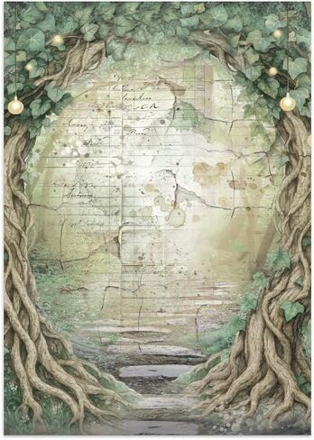 Stamperia - Junk Journal Stickers, Cut-Outs, and Backgrounds for Scrapbooks, Albums, Card Making, Bullet Journalling and More, Perfect for Hobbies, Crafts, and Gifting (Herbarium Silvae) in Saudi Arabia