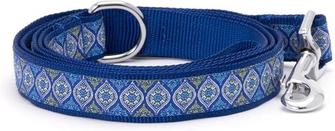 THE WORTHY DOG Fully Adjustable Nylon Webbing Collar for Dogs, 5 Ft. Length - Good Luck Design, Black, Small in Saudi Arabia