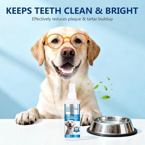 ITECFREELY Dental Plus, Advanced Dental Water Additive, Odorless & Flavorless Formula to Fight Tartar & Plaque, Promote Healthy Gums and Freshen Breath, Easy Daily Use for Dogs & Cats in Kuwait