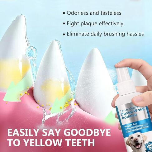 ITECFREELY Dental Plus، إضافات مياه متقدمة للأسنان، تركيبة عديمة الرائحة والنكهة لمحاربة الجير والبلاك، وتعزيز صحة اللثة وإنعاش التنفس، سهل الاستخدام اليومي للكلاب والقطط in Kuwait