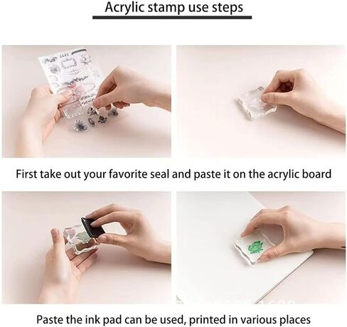 3pcs Clear Acrylic Stamp Block Set - DIY Scrapbook Craft Essentials, Transparent in Saudi Arabia