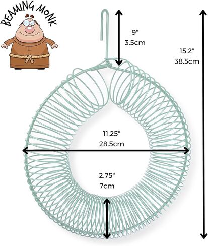 Wreath Bird Feeder for Suet Balls, Peanuts & Whole Nuts – Heavy-Duty Powder-Coated Metal, Outdoor Hanging Design, Green – Includes Accessories for Making Suet Balls in Saudi Arabia