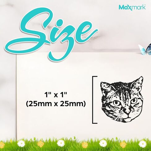 Custom Pet Portrait Stamp - Custom Cat, Dog Stamp from Photo, Best Personalized Holiday Gift - Q24 - Large Size in Saudi Arabia