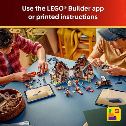لعبة بناء الأسلحة الأربعة للحدادة من ليجو نينجاجو للأطفال بعمر 14 عامًا فما فوق - مجموعة لعب النينجا مع سيد الأرض العنصري القابل للجمع + 4 شخصيات مصغرة - فكرة هدية للأولاد والبنات المراهقين - 71858 in Kuwait